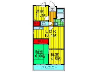 香里プラザ６の物件間取画像